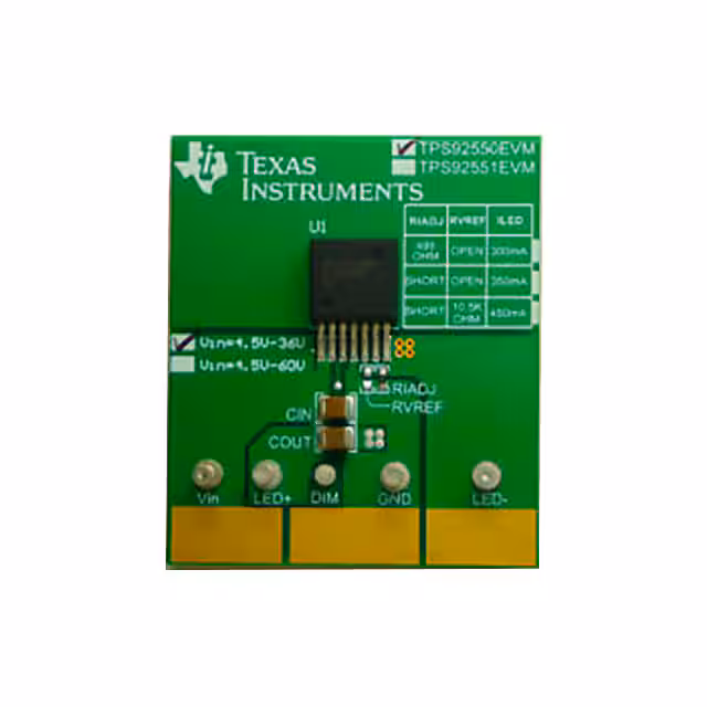 TPS92550EVM/NOPB Texas Instruments  Cartes d'évaluation - Pilotes LED